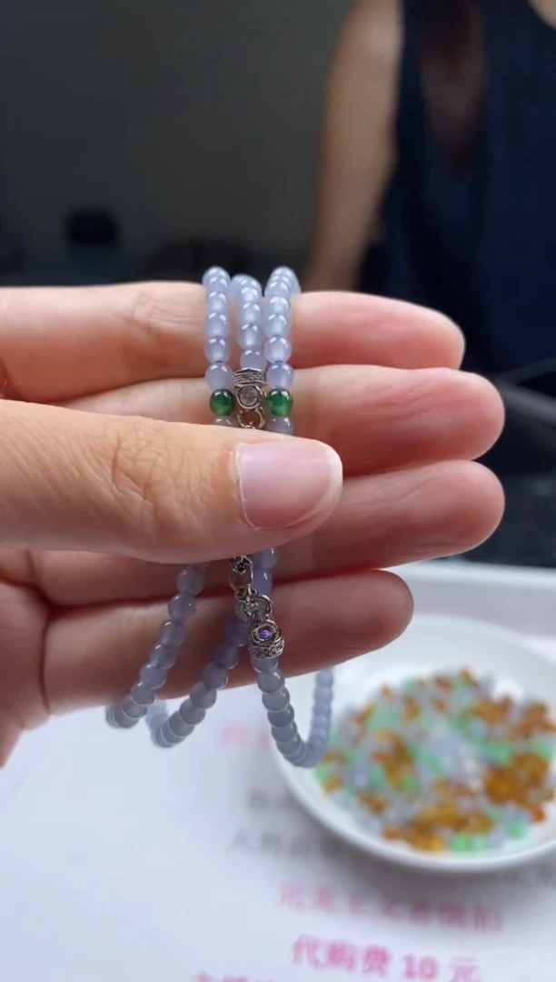 颈饰未镶嵌翡翠无*贞城散珠批发DIY编制