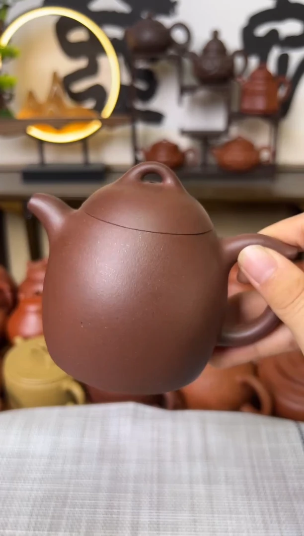 茶壶底槽青秦权紫砂壶250CC