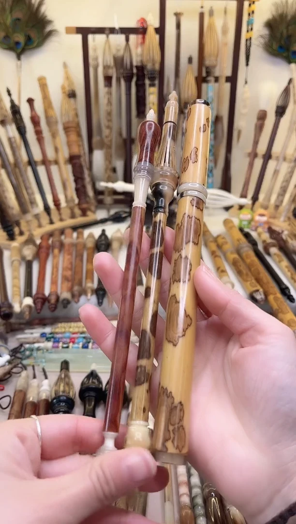 清*【清水试笔，拒绝蘸墨】墨舞笔庄毛笔3支