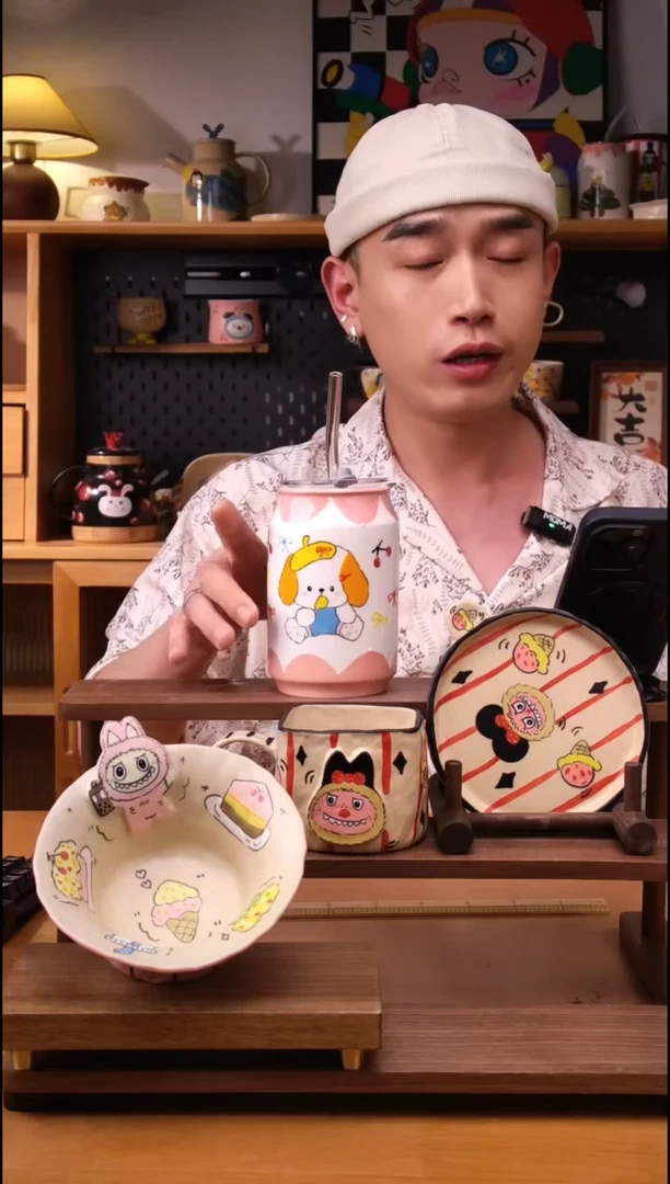 杯子景德镇可爱设计师款陶瓷