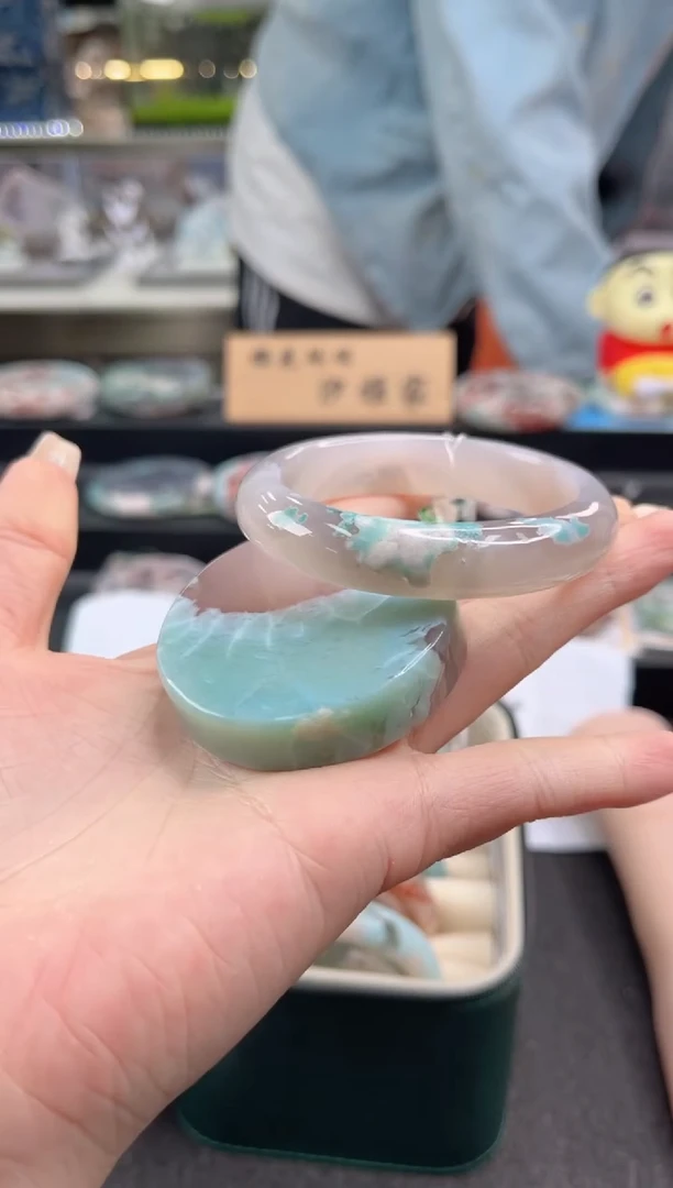 未镶嵌手镯石英质玉55圈口（赠品镯心）S97101