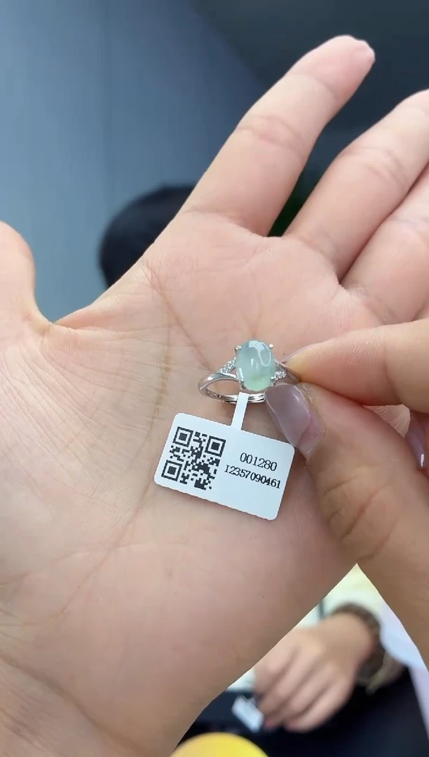 银S925镶嵌戒指翡翠11111111