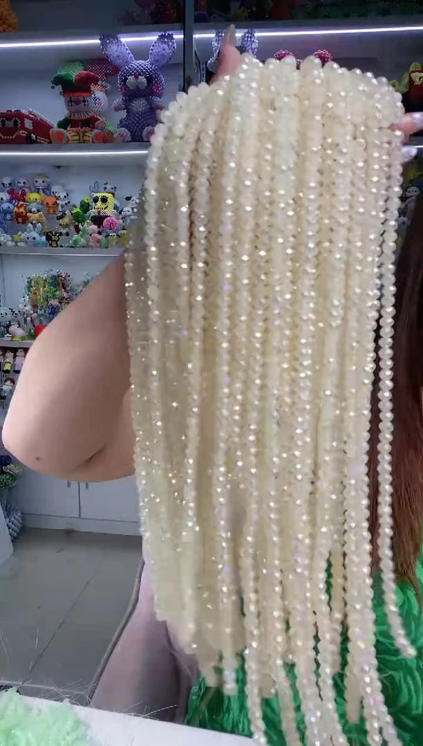 玻璃1427卡6水晶玉料1条鹅黄玉