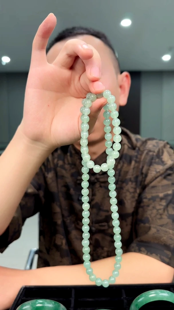 毛衣链银S925镶嵌石英质玉卡8一套