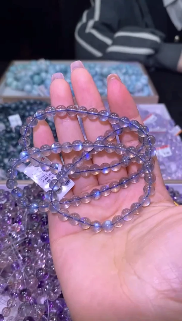 未镶嵌多圈长石灰月光多圈-A17-多样性发其一