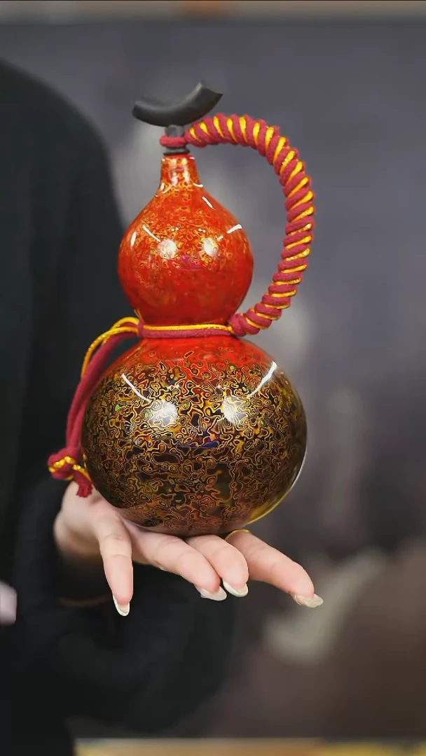 【闪购商品】XO154漆艺酒葫芦不包手串及旋转底座