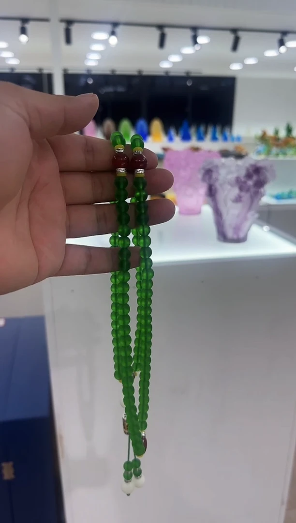 手工艺品琉璃用****8绿色108颗