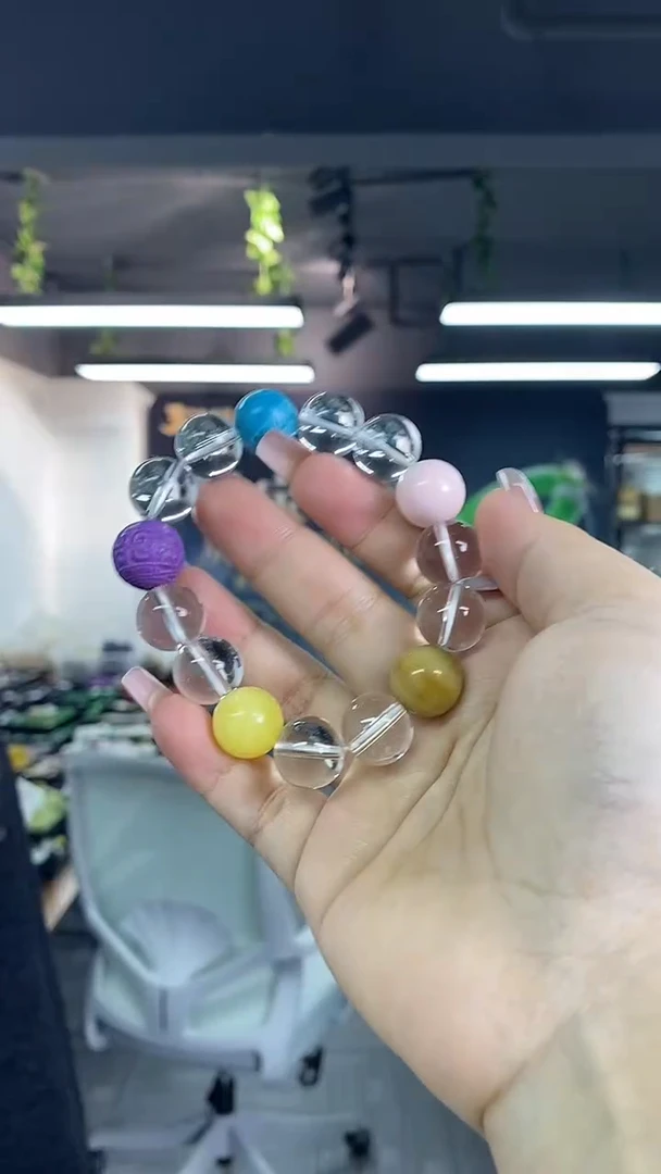 水晶手串未镶嵌多样性发其一颜色微差