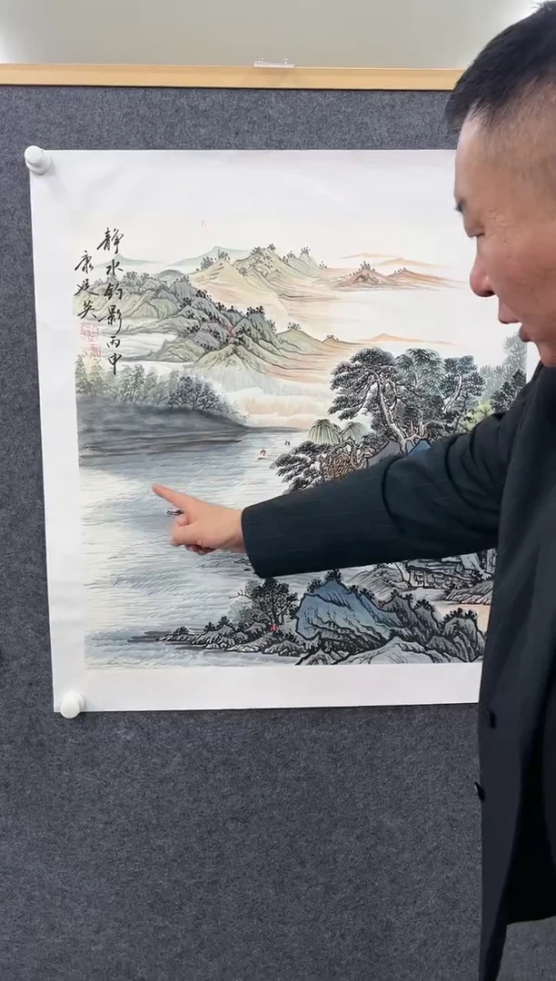 【闪购商品】绘画康廷英-斗方-静水-5