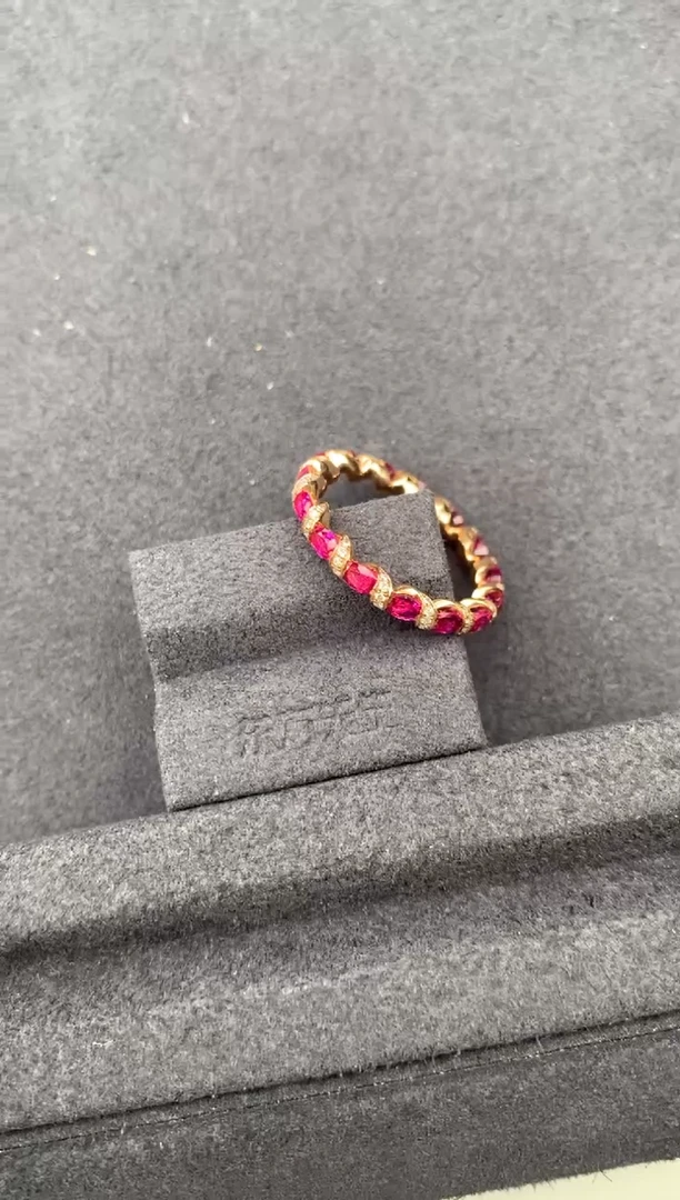 18K金镶嵌戒指红宝石1.8ct红宝石 FE 定制