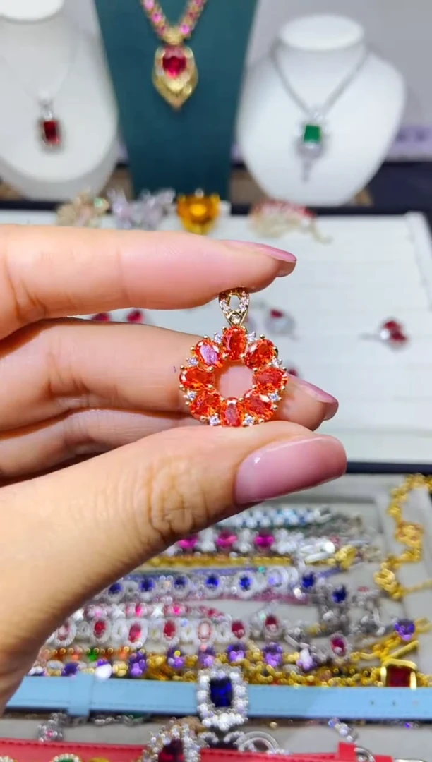 银S925镶嵌耳饰紫晶1