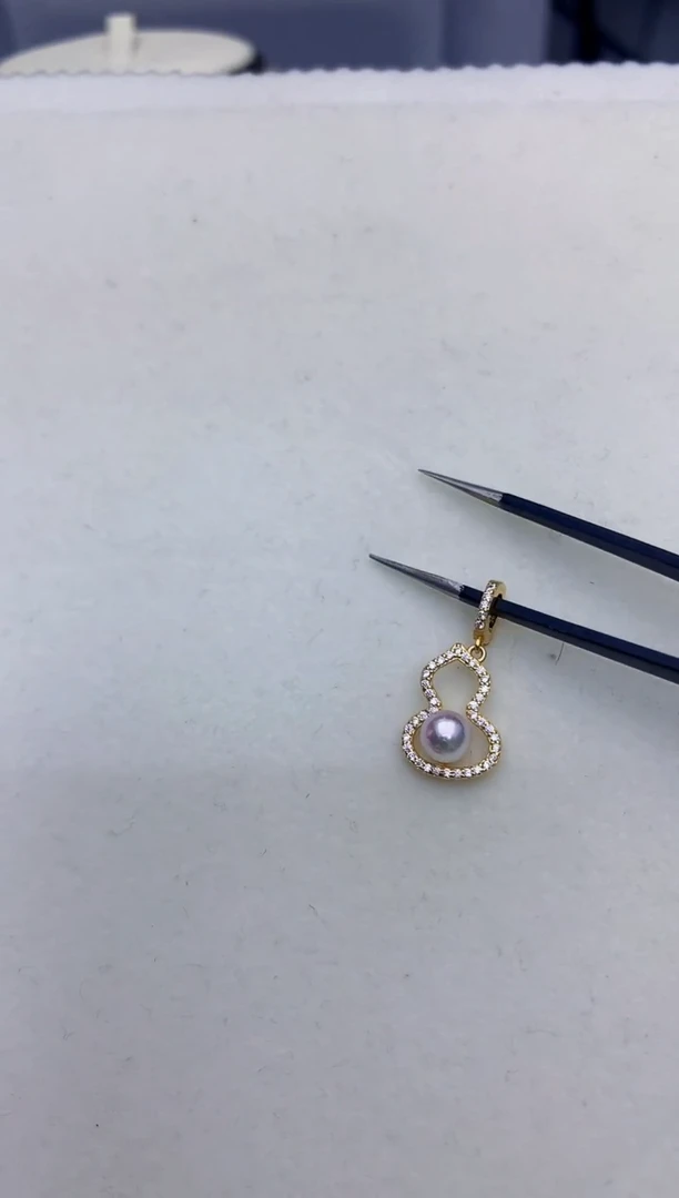 银S925镶嵌海水珍珠饰品吊坠