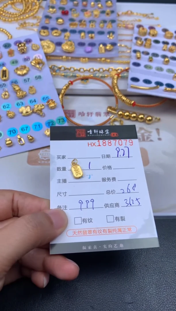吊坠(不含链)定制足金哈轩 挂件1（多样性发其一）