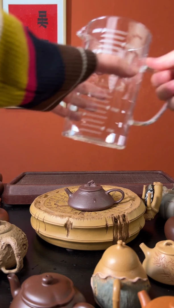 茶壶紫砂天青 太湖石 合瓢