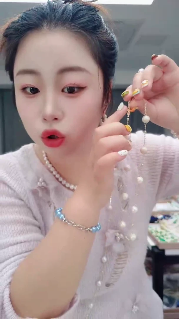 颈饰合金淡水珍珠0804满天星项链