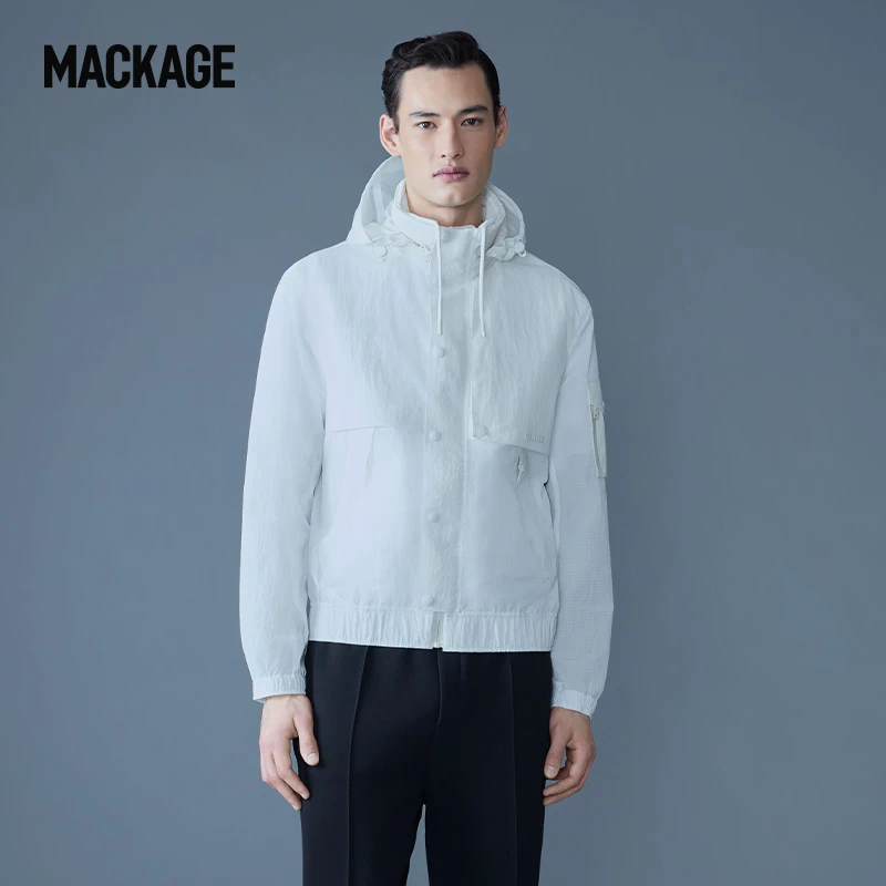 踏雨寻风系列-MACKAGE男士GARRETT 立领风雨衣夹克外套 春夏新品