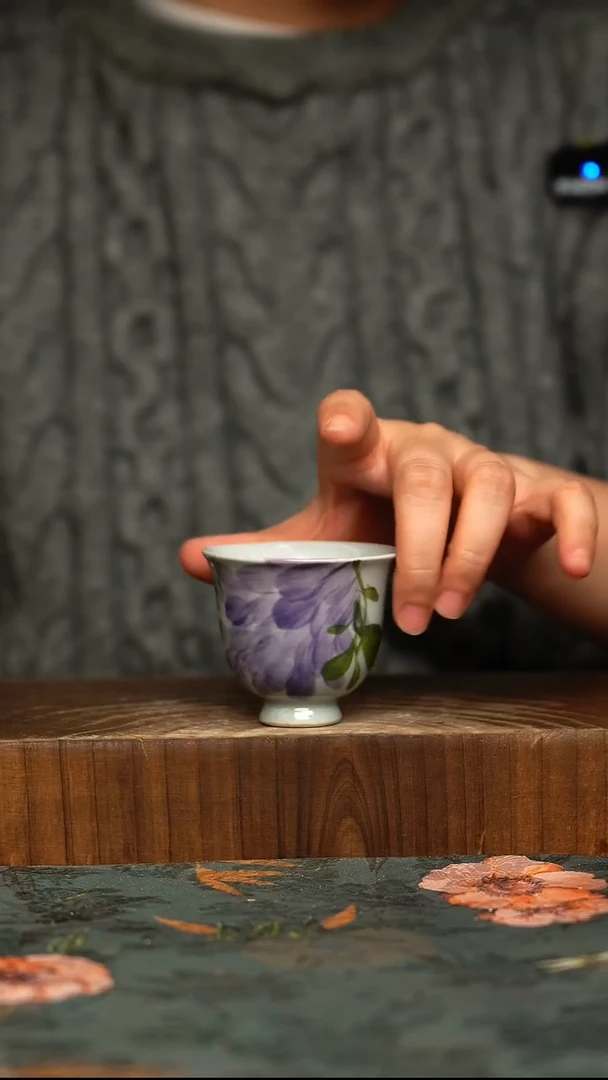杯釉下彩手工手绘同款陶器