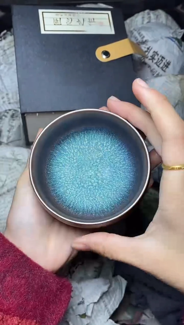 【闪购商品】茶盏糖果 禅定 蓝 盏三疯建盏茶器