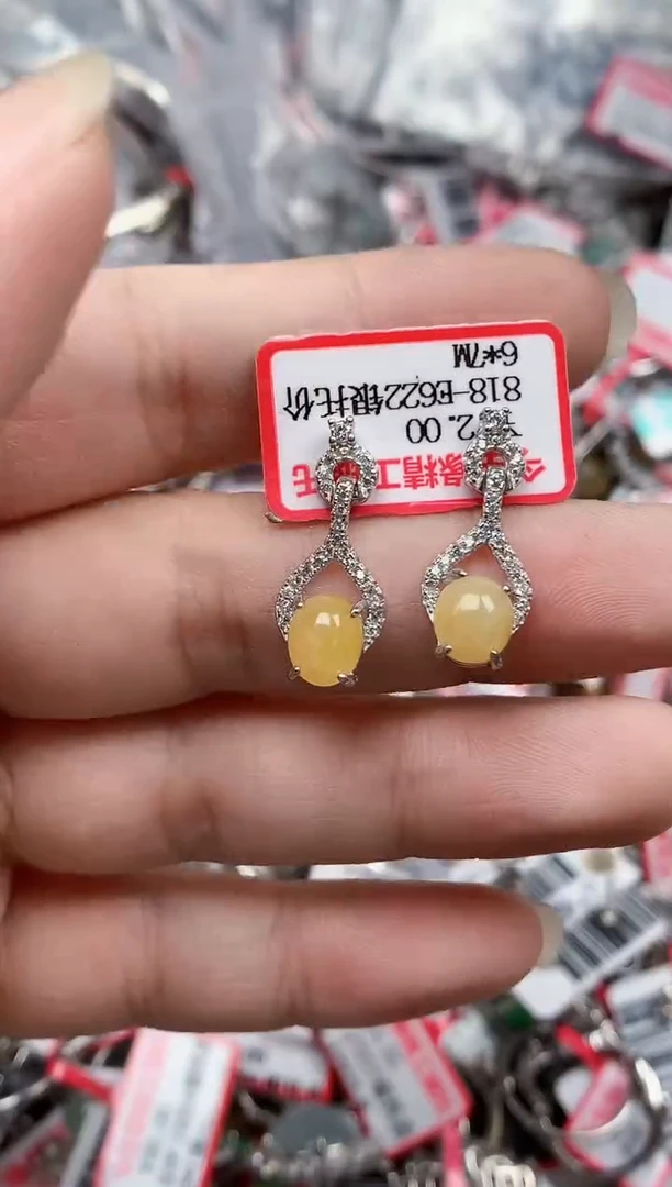 银S925镶嵌戒指翡翠天然A货缅甸翡翠