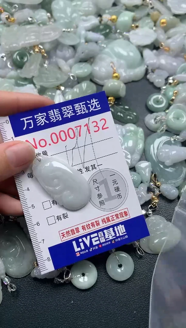 吊坠(不含链)未镶嵌翡翠7132