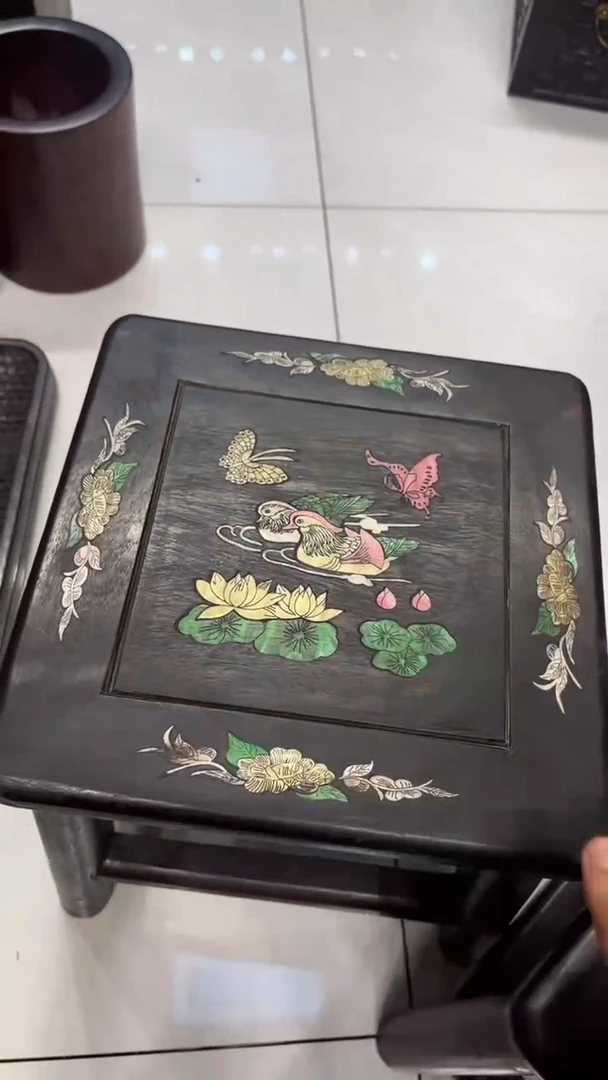 【闪购商品】木鸳鸯戏水 富贵凳