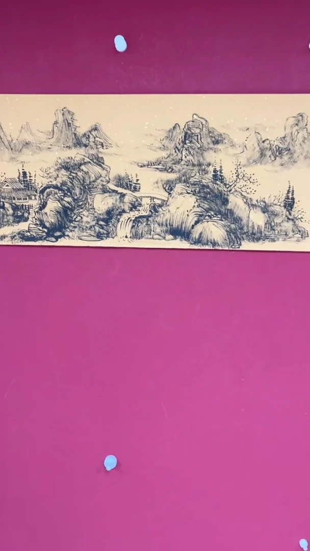国画黄德中老师四尺对开