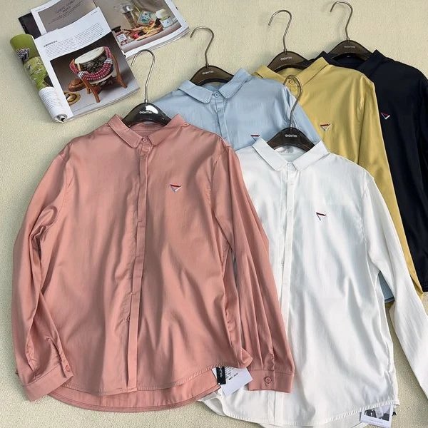 原里（纯色柔美）时尚长袖女衬衫气质减龄显瘦休闲减龄百搭纯色衬衣