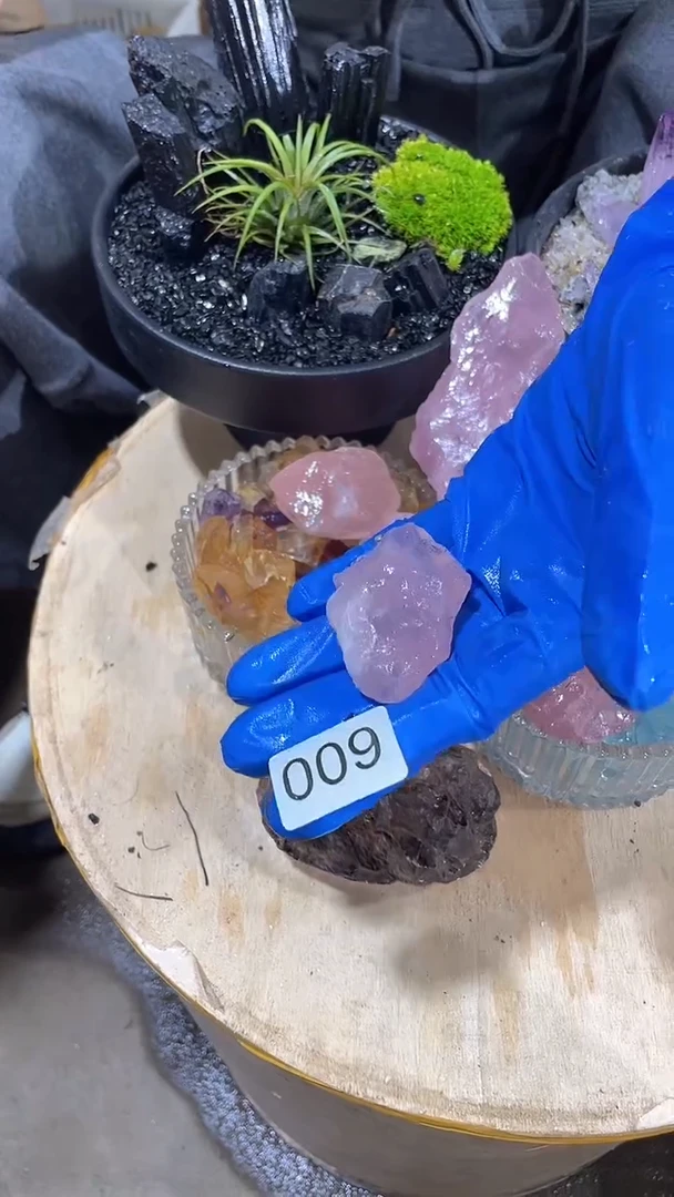 未镶嵌珠宝半成品水晶粉阿塞-600