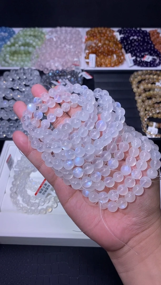 手链未镶嵌月光石9mm强光蓝月光