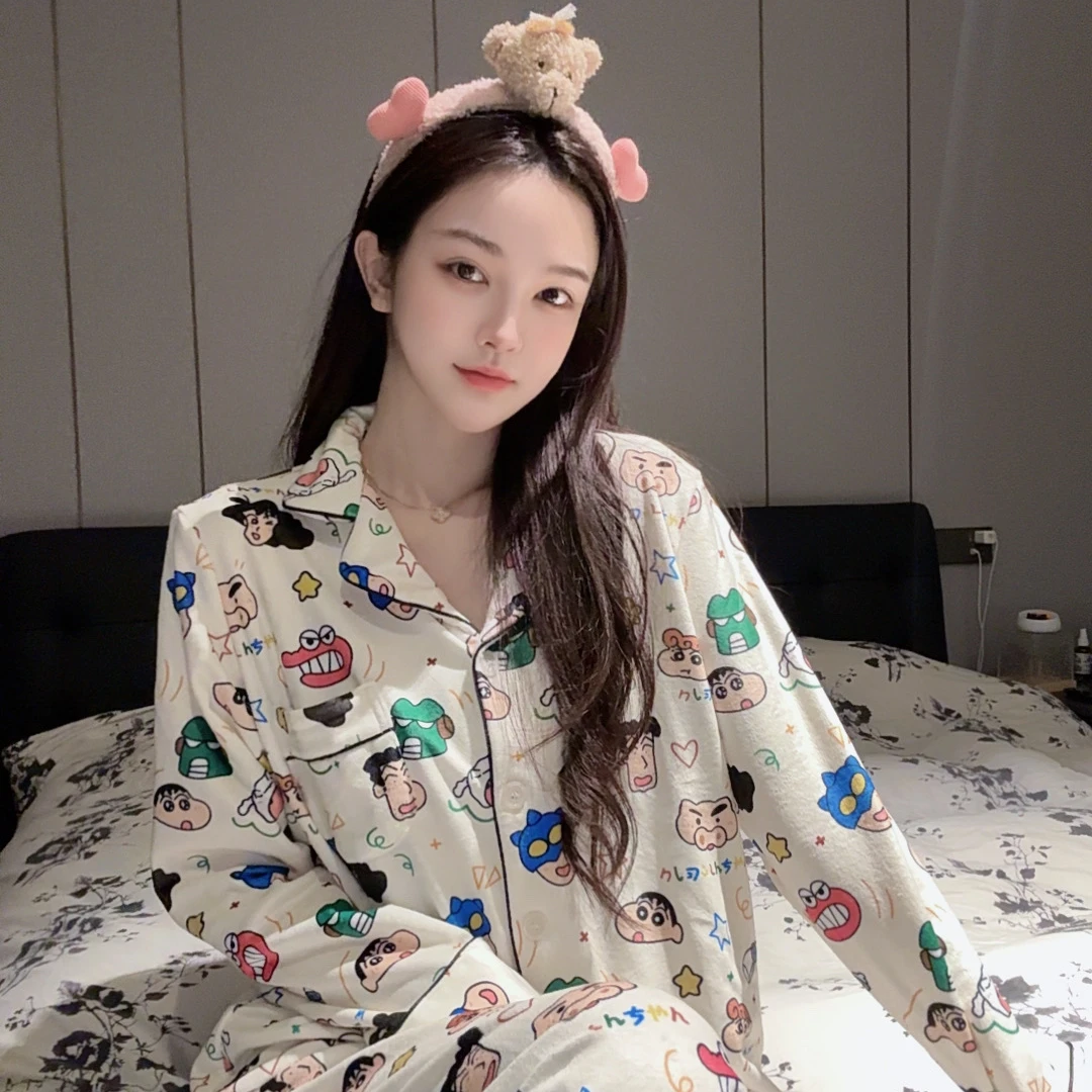 SIEOYJIEA/私迹大榕家viki【绒款小新】珍珠绒保暖柔软亲肤情侣睡衣