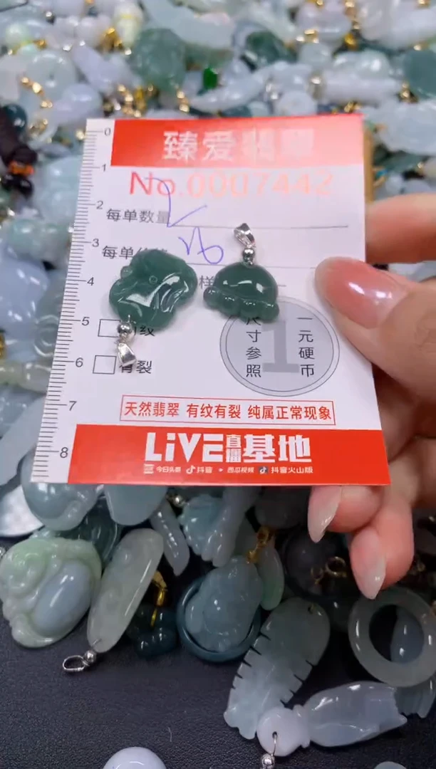 吊坠(不含链)未镶嵌翡翠7442