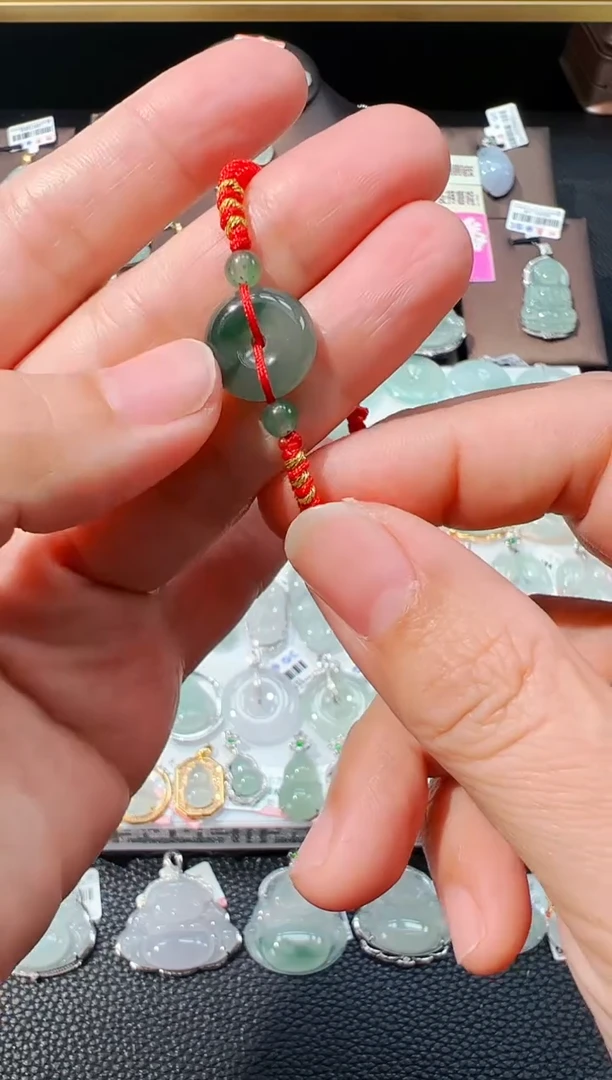 未镶嵌手绳翡翠平安扣手绳
