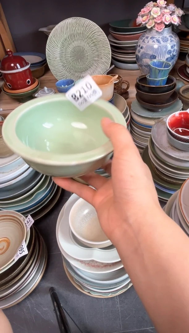 瓷片w****ob210豆青甜品碗福利
