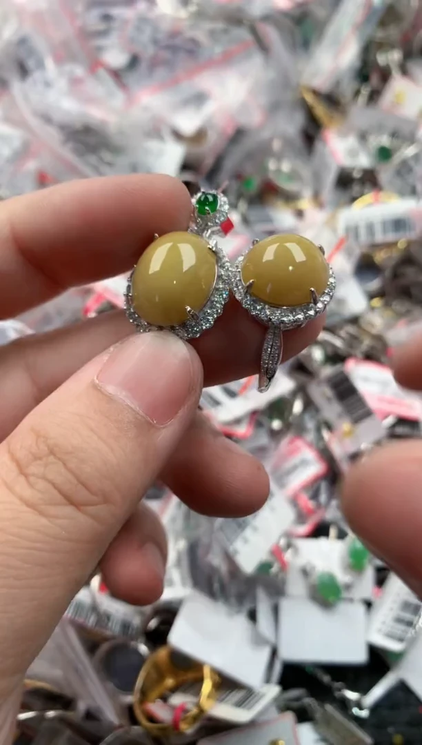 银S925镶嵌戒指翡翠777    3