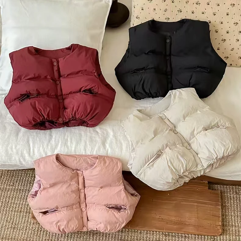 儿童款秋冬韩版百搭面包服马甲