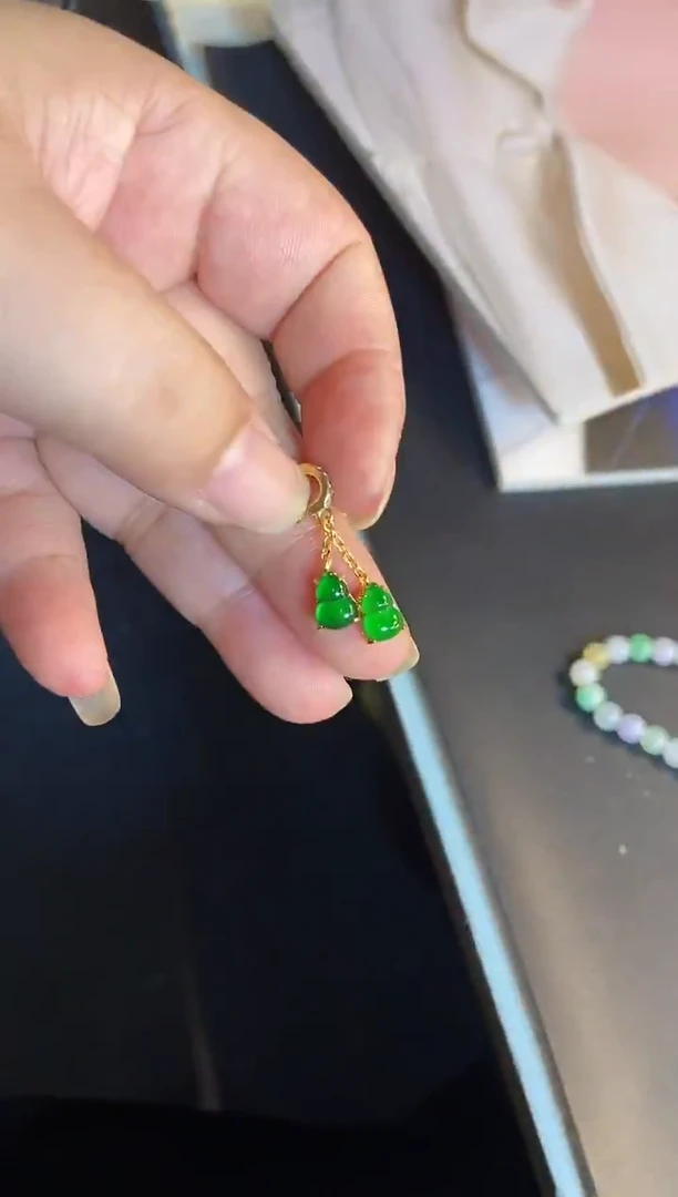 吊坠(不含链)银S925镶嵌翡翠1