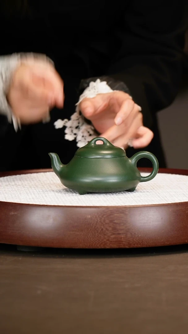 【徐秀文】汉棠石瓢 景舟绿泥 220c+徐老墨宝