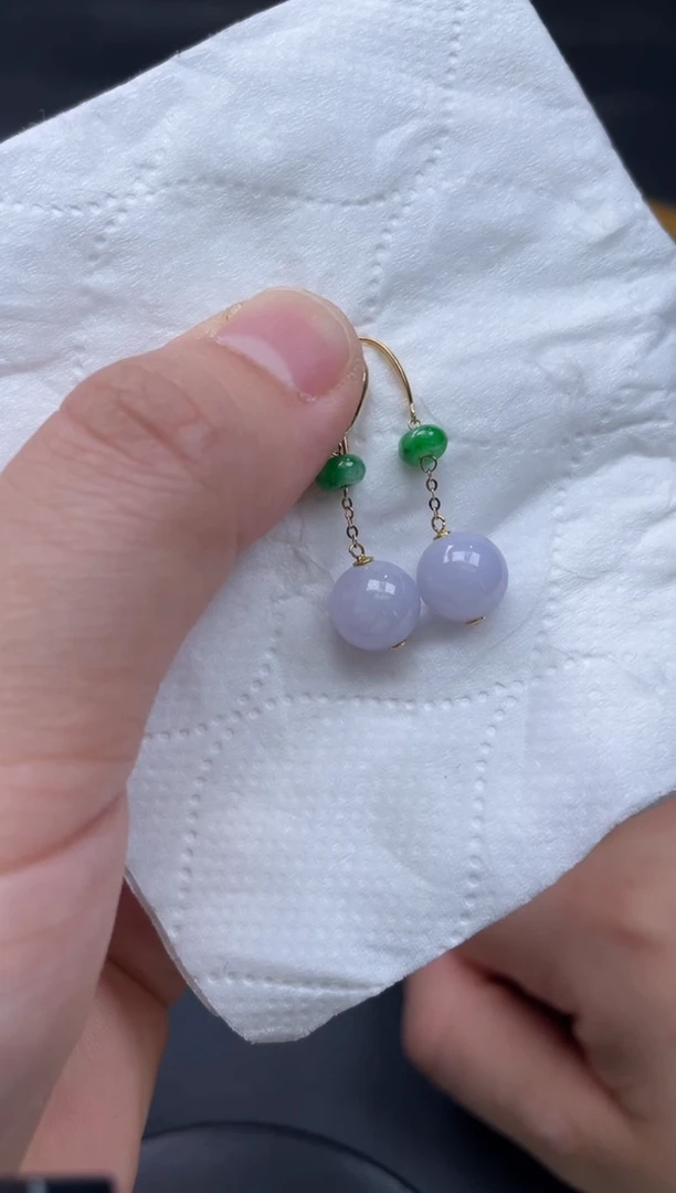 【闪购商品】翡翠耳饰18K金镶嵌91..........