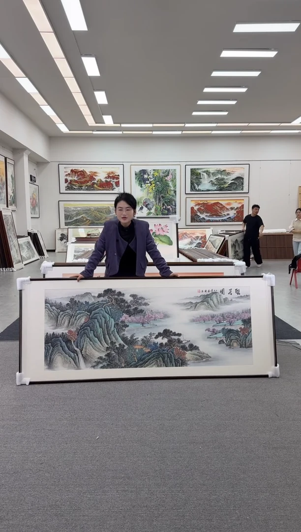 国画手绘219*88雅居图