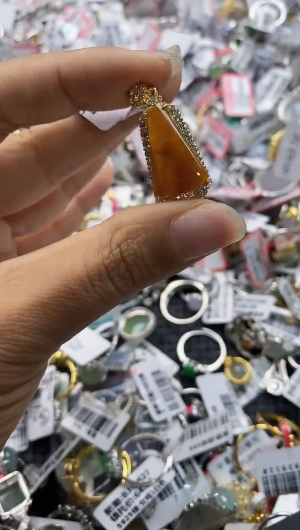 银S925镶嵌戒指翡翠101010-----7