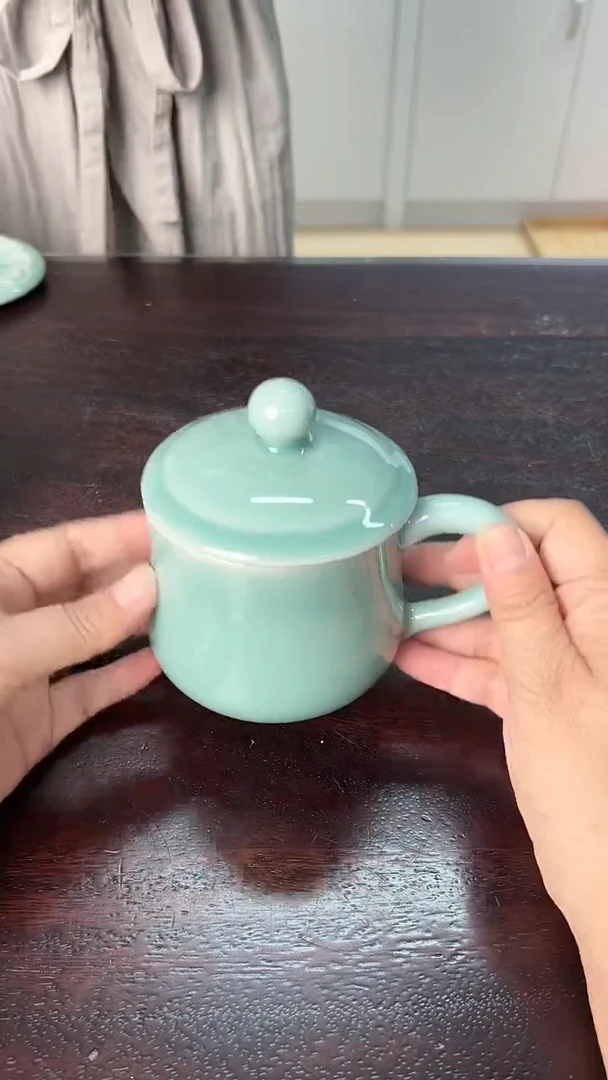 龙泉云间青瓷小米茶器