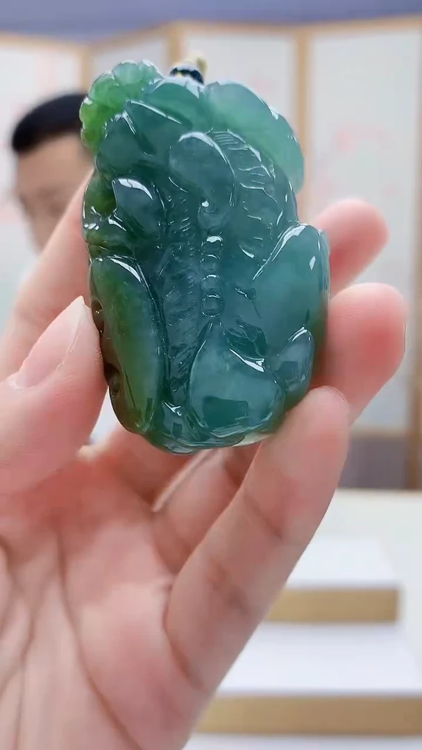 未镶嵌定制翡翠4898lr-毛货挂件8