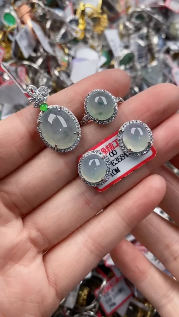 银S925镶嵌戒指翡翠777     6