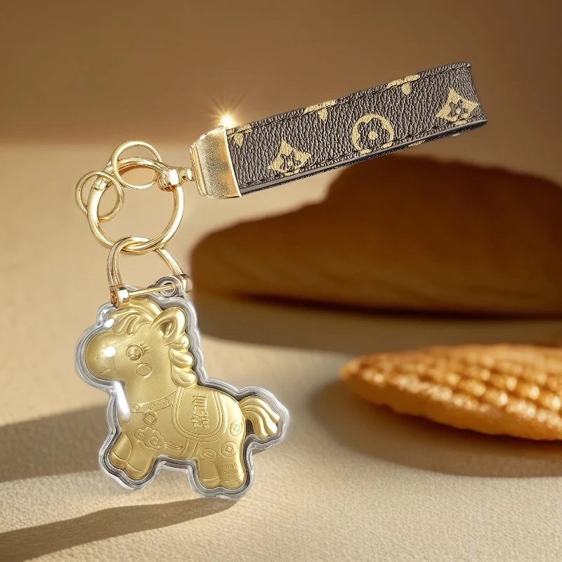 含金工艺品【米米精选】小马马上有钱包挂车挂钥匙挂