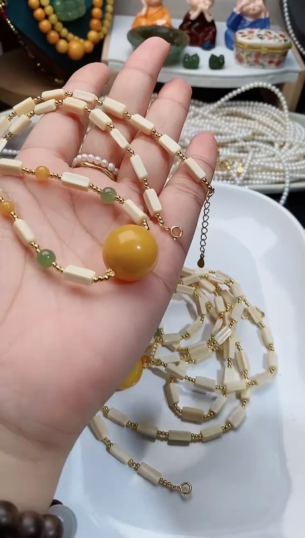 蜜蜡颈饰未镶嵌南*?299一个南忆