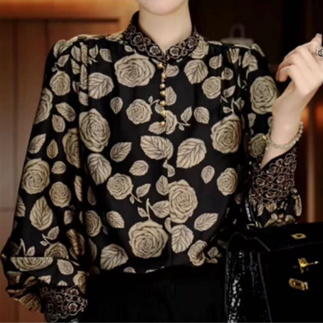 【春夏新款】2025新款轻奢优雅洋气减龄时尚百搭显瘦长袖衬衫002