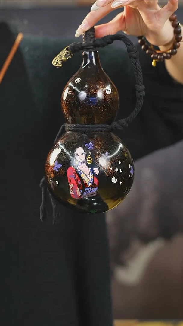 【闪购商品】XO191漆艺酒葫芦不包手串及旋转底座