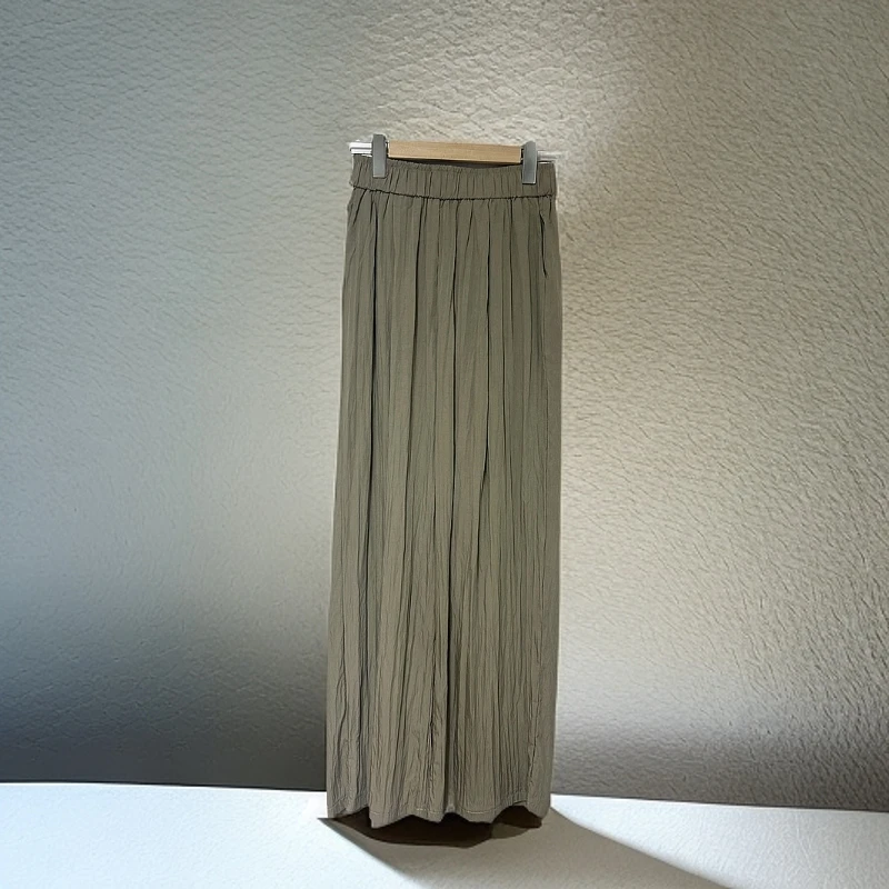 舒服宽松休闲褶皱长裤