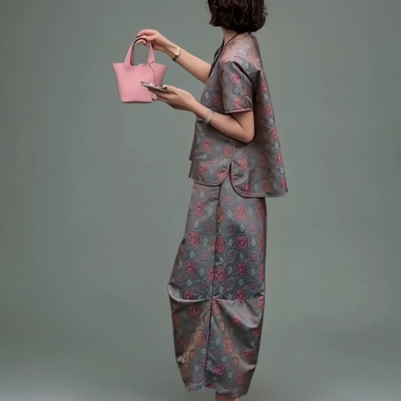 2025夏季新款宽松简约通勤假日休闲一整套法式轻奢高端气质套装女
