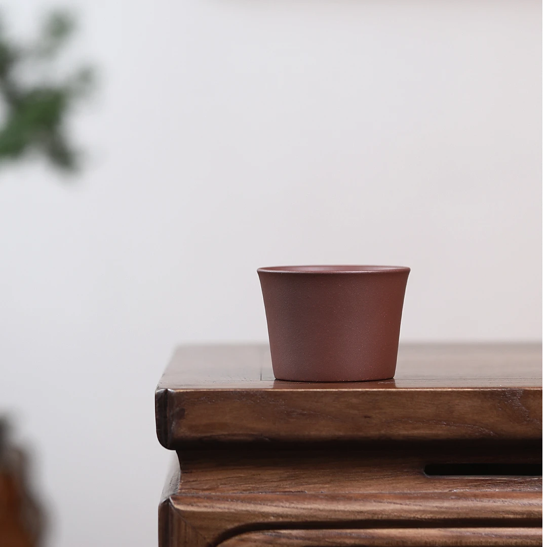 宜兴原矿紫砂泡茶手工深井紫泥主人杯120cc左右